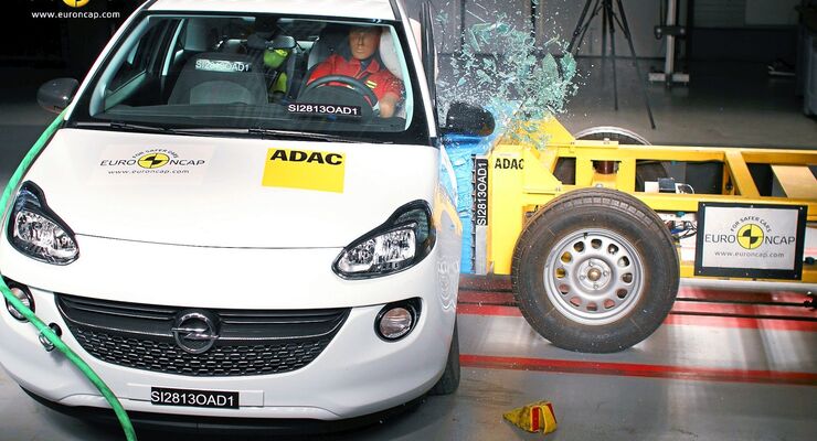 Opel Adam, Sicherheitstest, Test, Crashtest